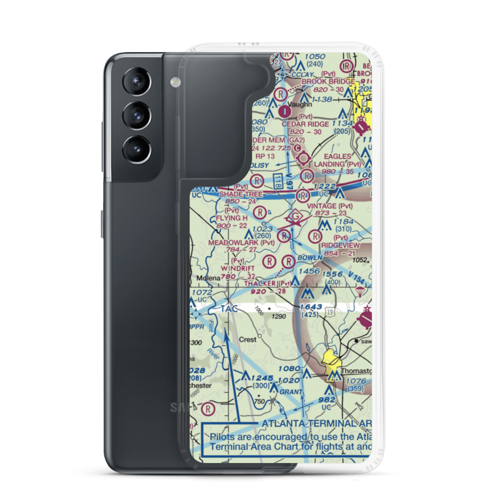 Takle Field (GA74) VFR Sectional Samsung Case Samsung Galaxy S21 model shown