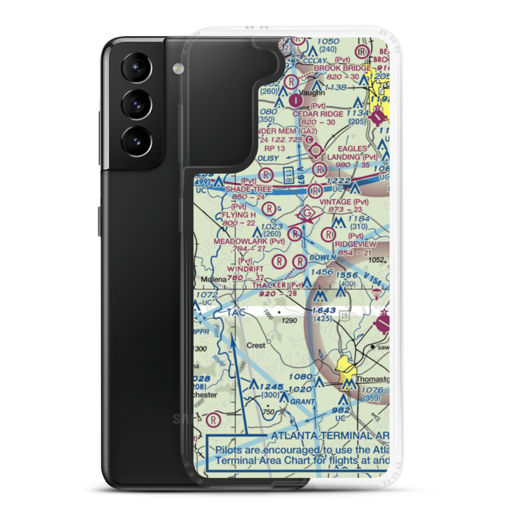 Takle Field (GA74) VFR Sectional Samsung Case Samsung Galaxy S21 Plus model shown