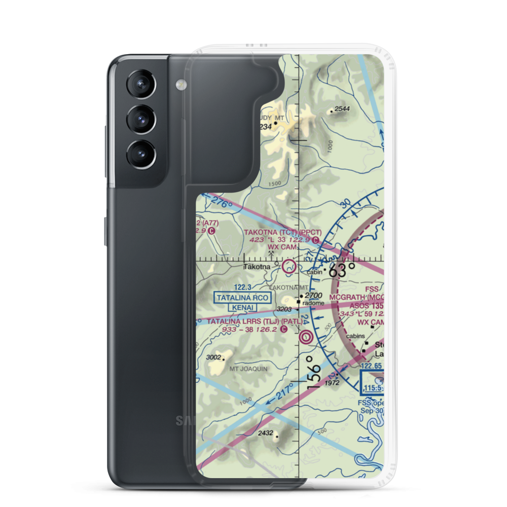 Takotna Airport (TCT) VFR Sectional Samsung Case Samsung Galaxy S21 model shown