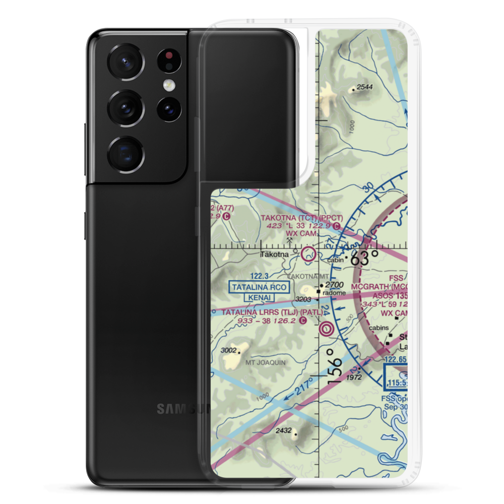 Takotna Airport (TCT) VFR Sectional Samsung Case Samsung Galaxy S21 Ultra model shown