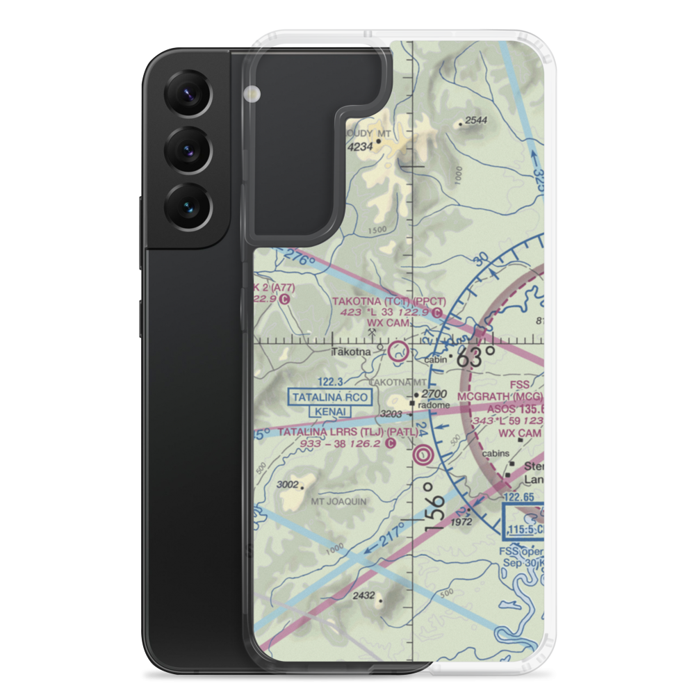 Takotna Airport (TCT) VFR Sectional Samsung Case Samsung Galaxy S22 Plus model shown