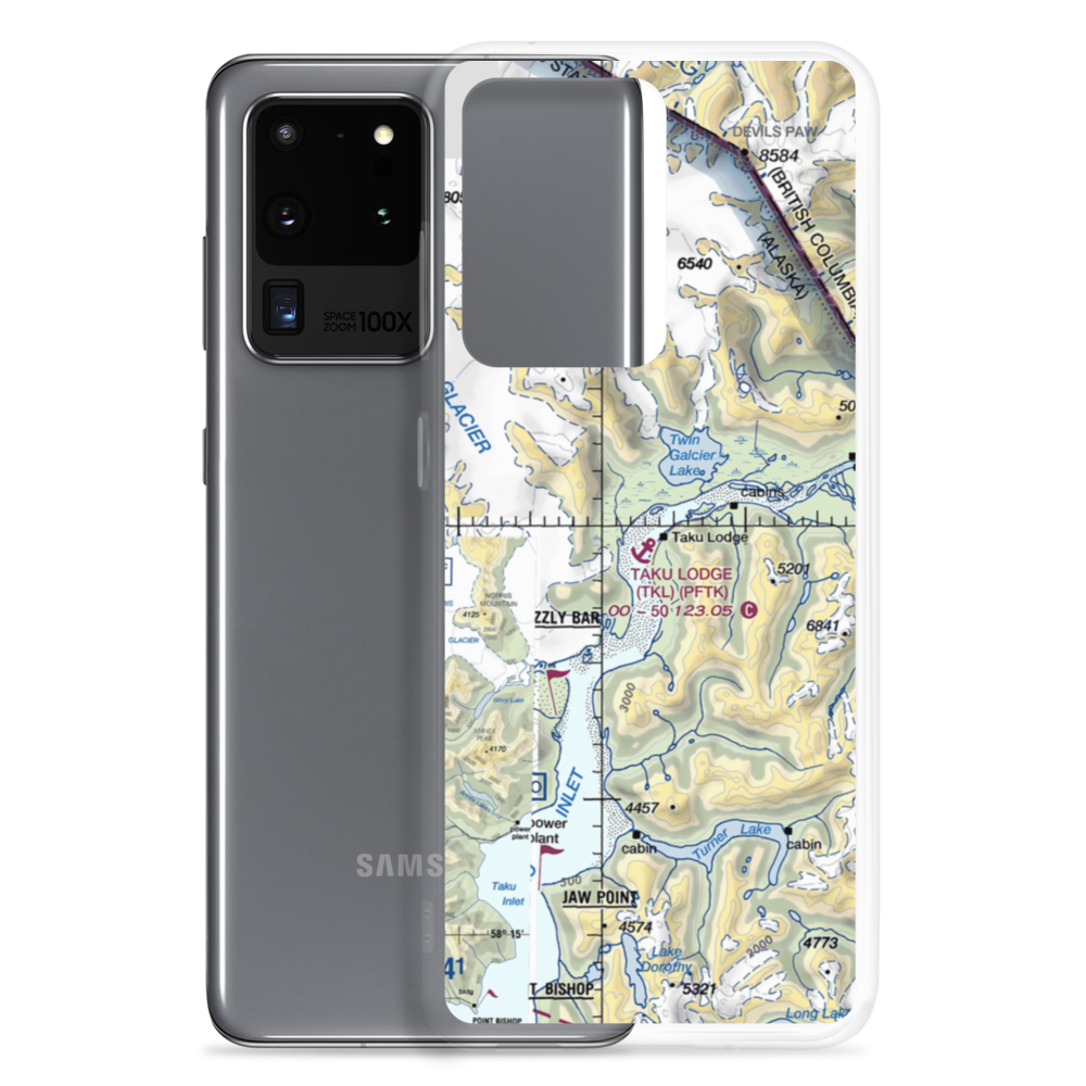 Taku Lodge Seaplane Base (TKL) VFR Sectional Samsung Case Samsung Galaxy S20 Ultra model shown