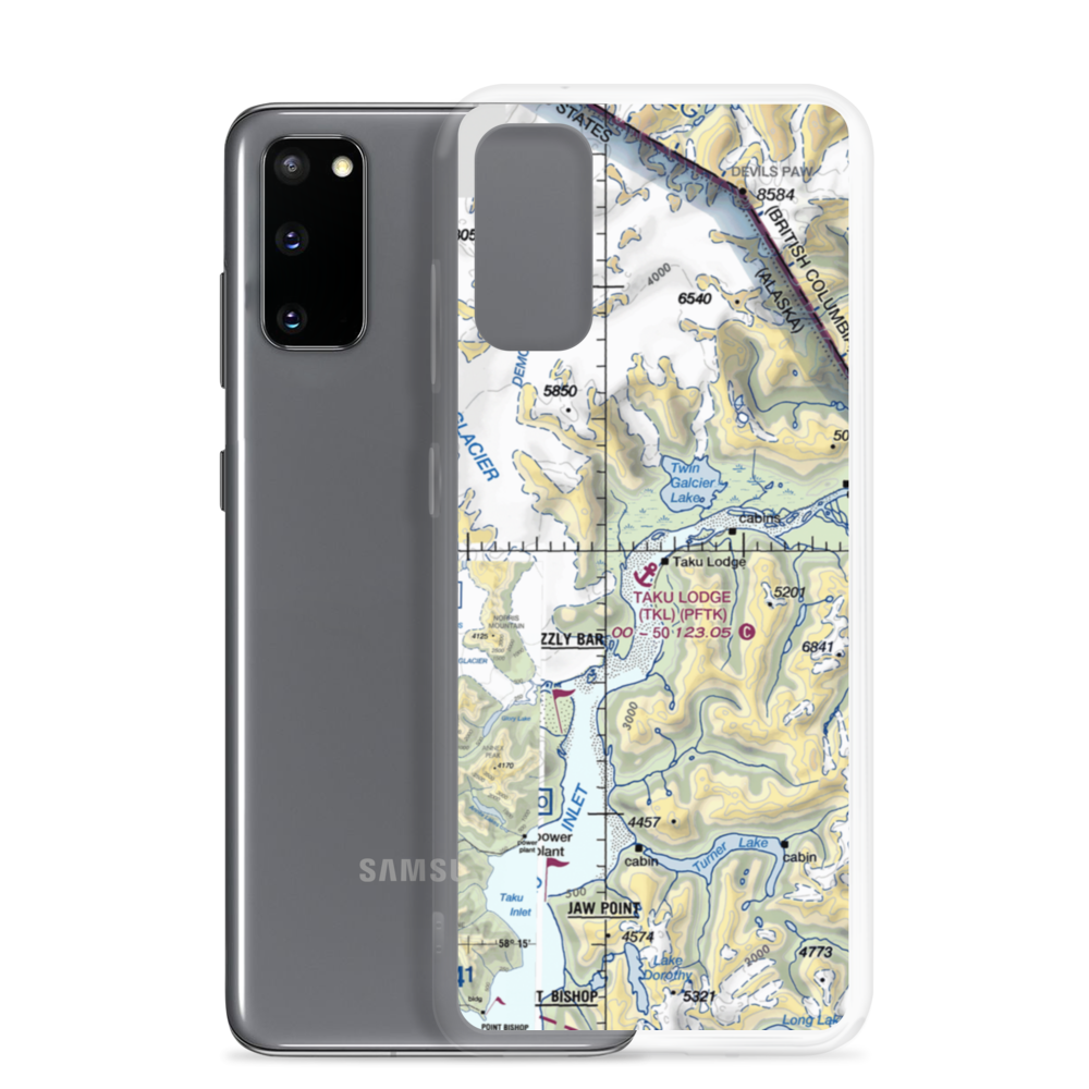 Taku Lodge Seaplane Base (TKL) VFR Sectional Samsung Case Samsung Galaxy S20 model shown