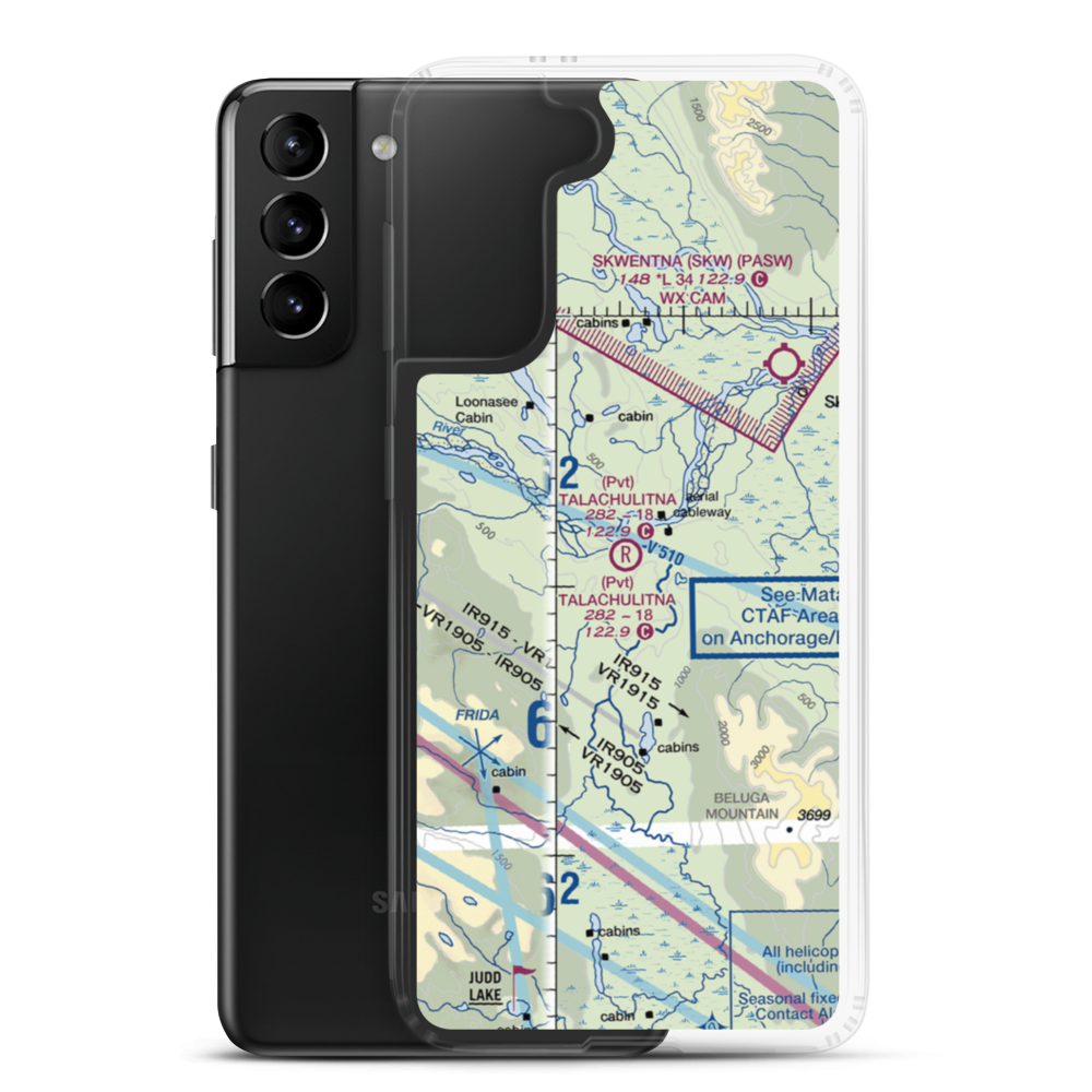 Talachulitna River Airport (1AK6) VFR Sectional Samsung Case Samsung Galaxy S21 Plus model shown