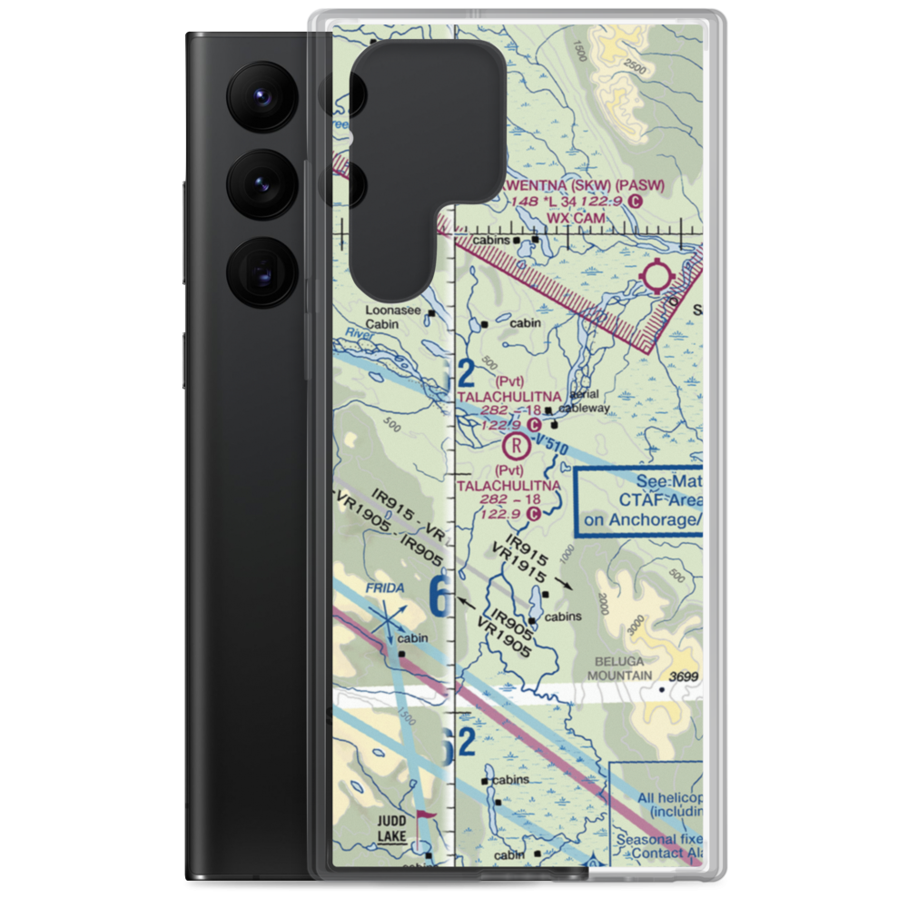 Talachulitna River Airport (1AK6) VFR Sectional Samsung Case Samsung Galaxy S22 Ultra model shown