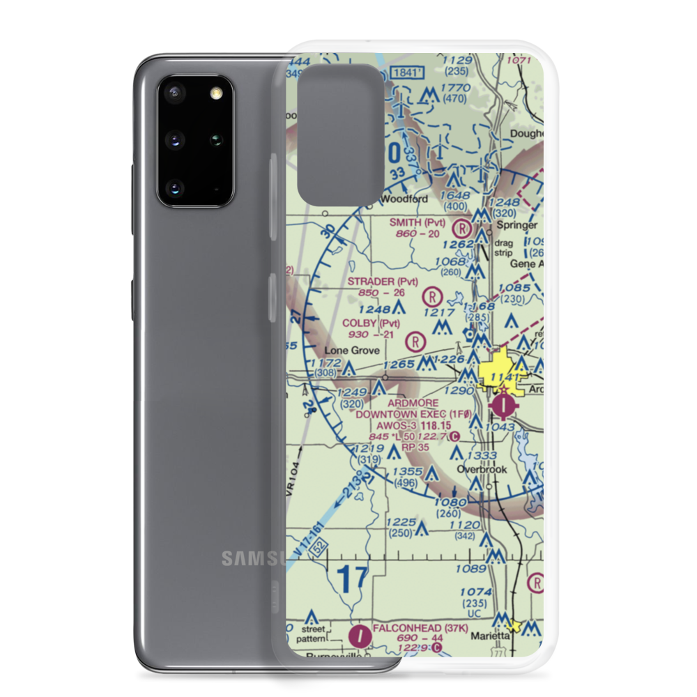Taliaferro Field (OK23) VFR Sectional Samsung Case Samsung Galaxy S20 Plus model shown