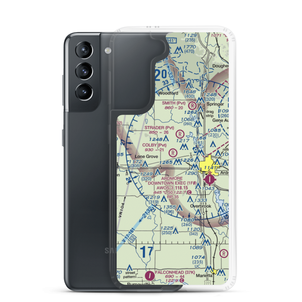 Taliaferro Field (OK23) VFR Sectional Samsung Case Samsung Galaxy S21 model shown