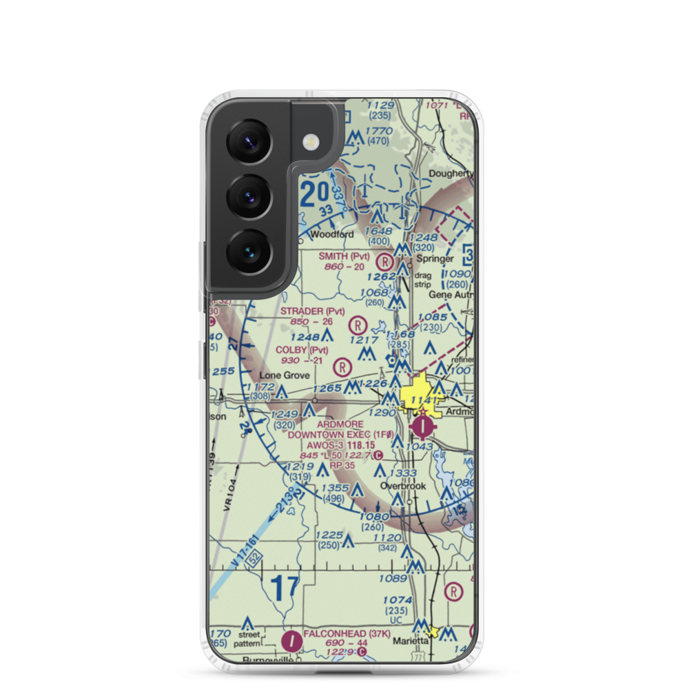 Taliaferro Field (OK23) VFR Sectional Samsung Case Samsung Galaxy S22 model shown