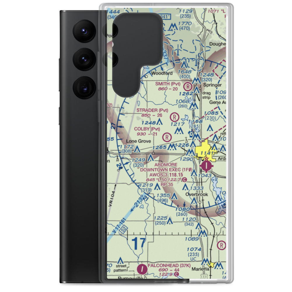 Taliaferro Field (OK23) VFR Sectional Samsung Case Samsung Galaxy S22 Ultra model shown