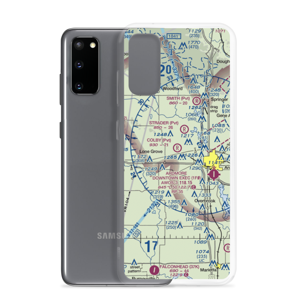 Taliaferro Field (OK23) VFR Sectional Samsung Case Samsung Galaxy S20 model shown