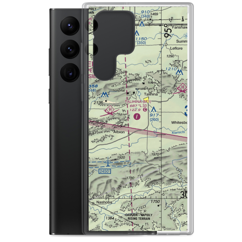 Talihina Municipal Airport (6F1) VFR Sectional Samsung Case Samsung Galaxy S22 Ultra model shown