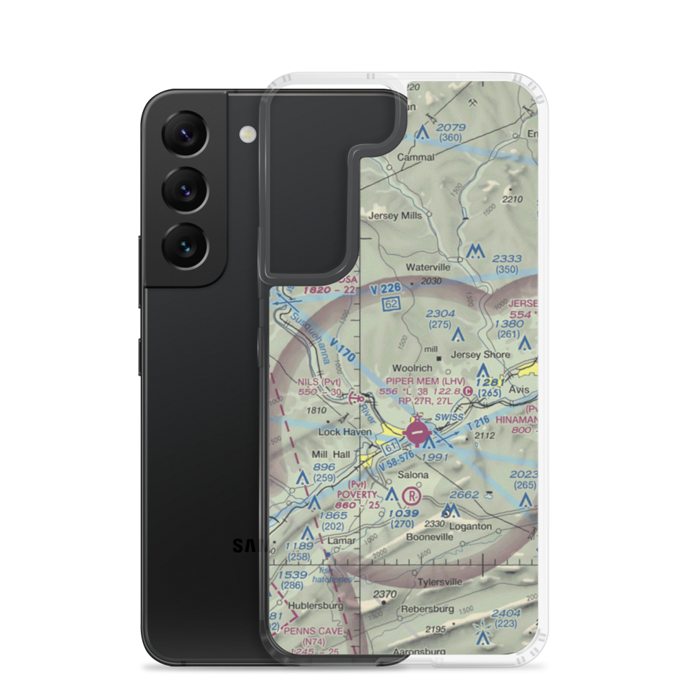 Tall Pines Airfield (6PA8) VFR Sectional Samsung Case Samsung Galaxy S22 model shown