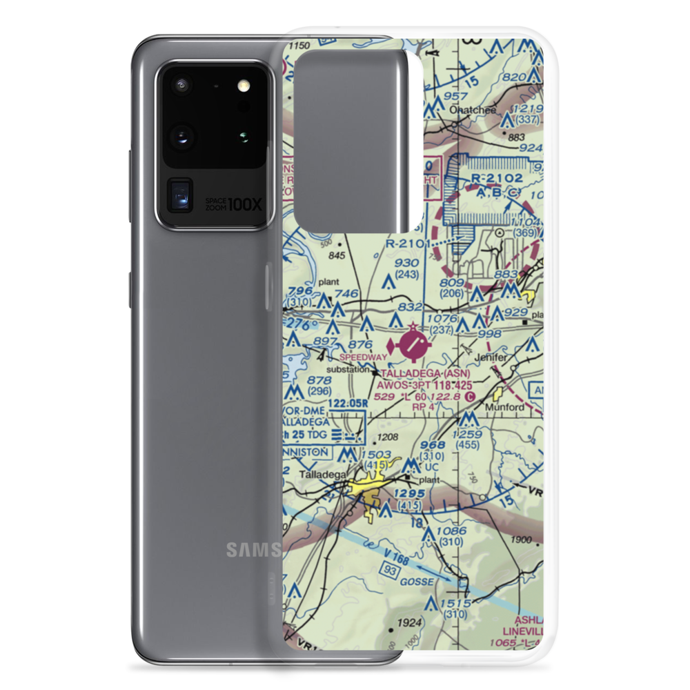 Talladega Municipal Airport (ASN) VFR Sectional Samsung Case Samsung Galaxy S20 Ultra model shown