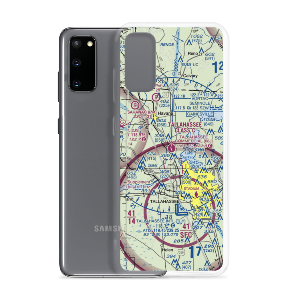 Tallahassee Commercial Airport (68J) VFR Sectional Samsung Case Samsung Galaxy S20 model shown