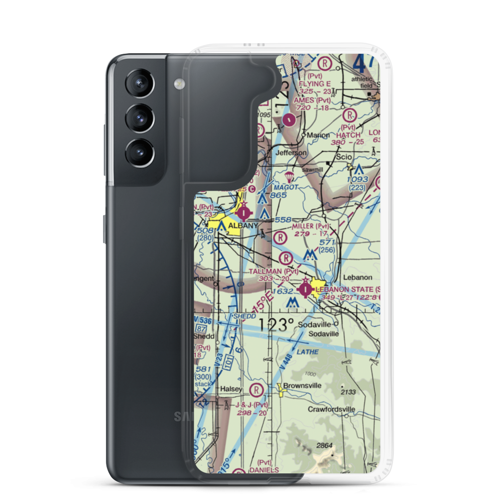 Tallman Airport (88OR) VFR Sectional Samsung Case Samsung Galaxy S21 model shown
