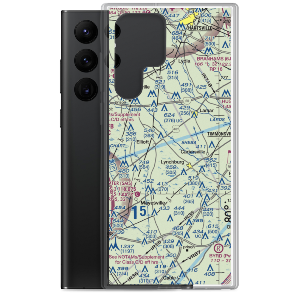 Tallon Field (SC27) VFR Sectional Samsung Case Samsung Galaxy S22 Ultra model shown