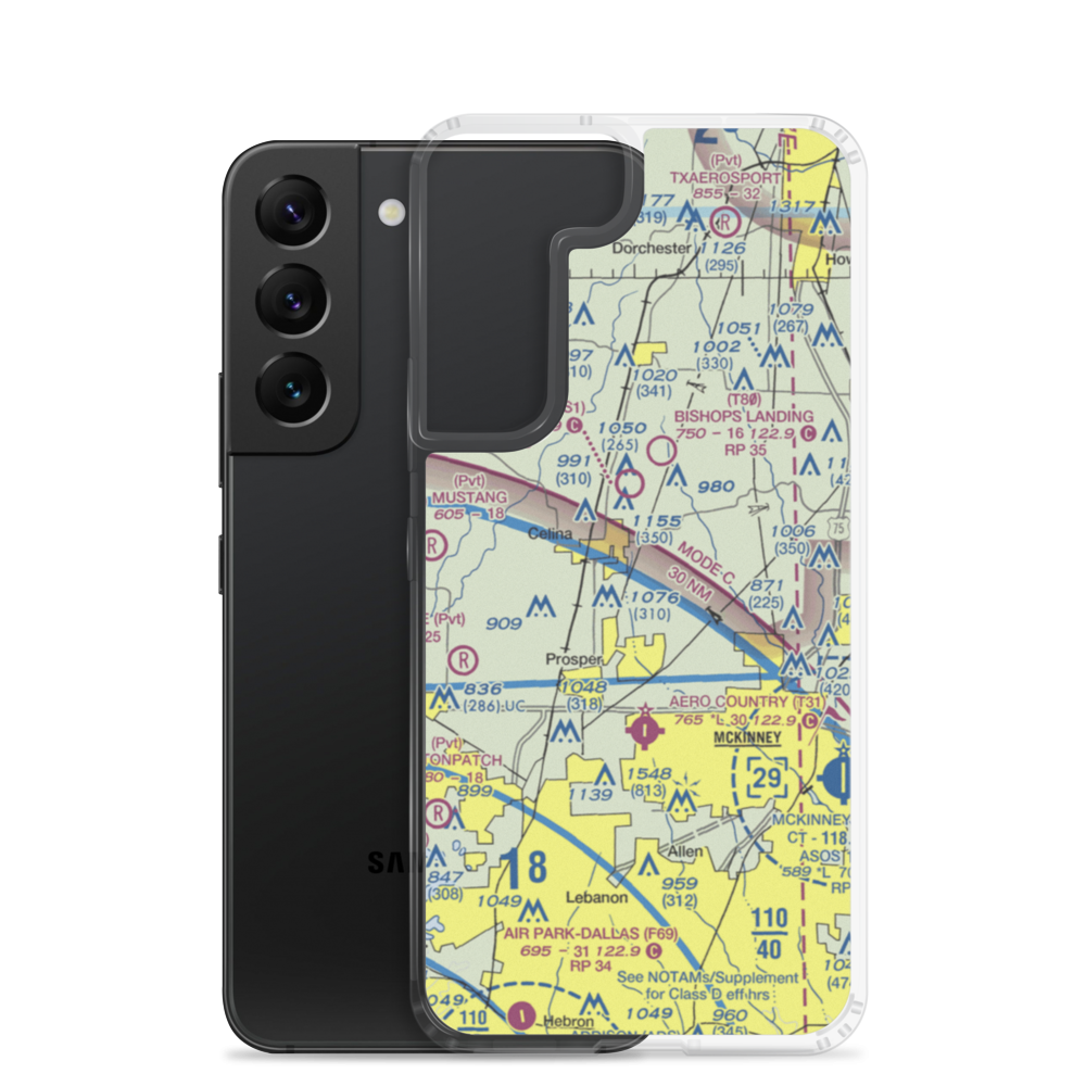 Tallows Field (79TS) VFR Sectional Samsung Case Samsung Galaxy S22 model shown