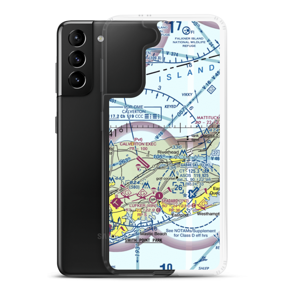 Talmage Field (03NY) VFR Sectional Samsung Case Samsung Galaxy S21 Plus model shown