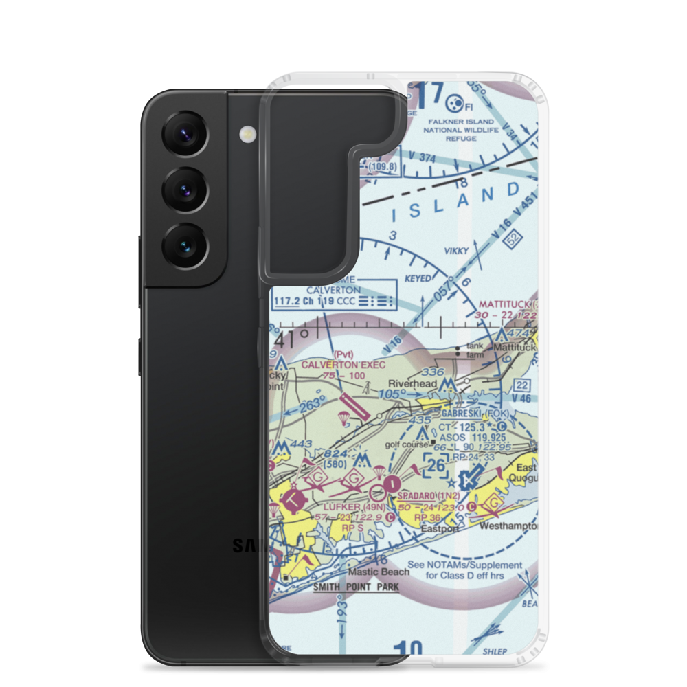 Talmage Field (03NY) VFR Sectional Samsung Case Samsung Galaxy S22 model shown