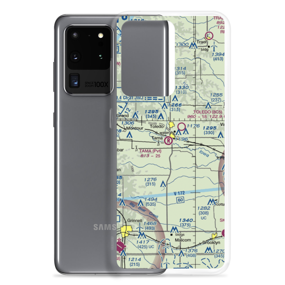 Tama Airport (53IA) VFR Sectional Samsung Case Samsung Galaxy S20 Ultra model shown