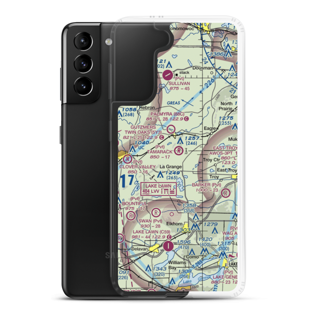 Tamarack Airport (9WI5) VFR Sectional Samsung Case Samsung Galaxy S21 Plus model shown