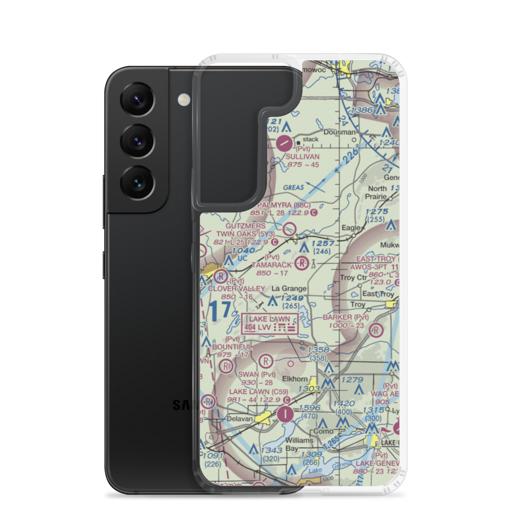 Tamarack Airport (9WI5) VFR Sectional Samsung Case Samsung Galaxy S22 model shown
