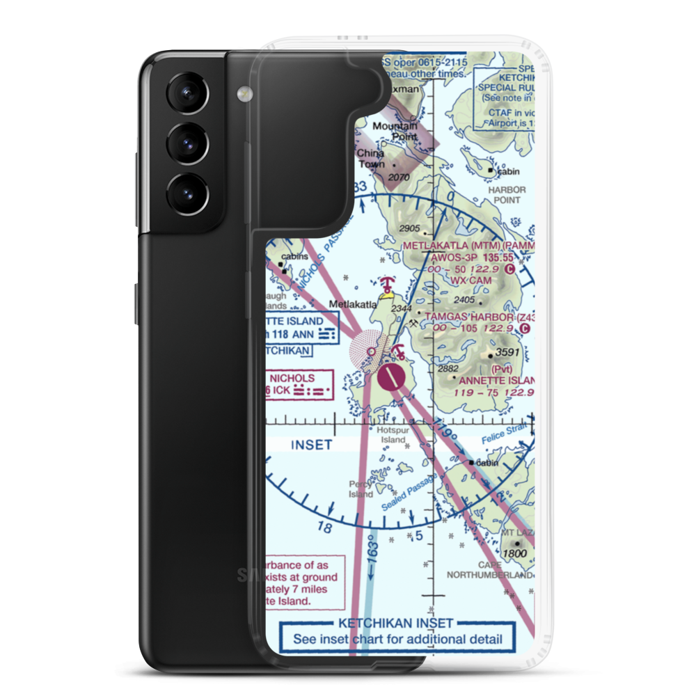 Tamgas Harbor Seaplane Base (Z43) VFR Sectional Samsung Case Samsung Galaxy S21 Plus model shown