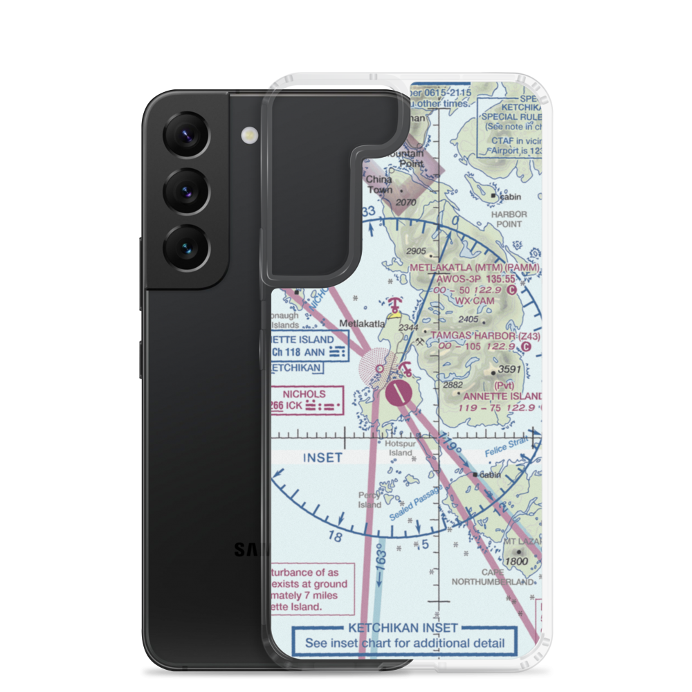 Tamgas Harbor Seaplane Base (Z43) VFR Sectional Samsung Case Samsung Galaxy S22 model shown