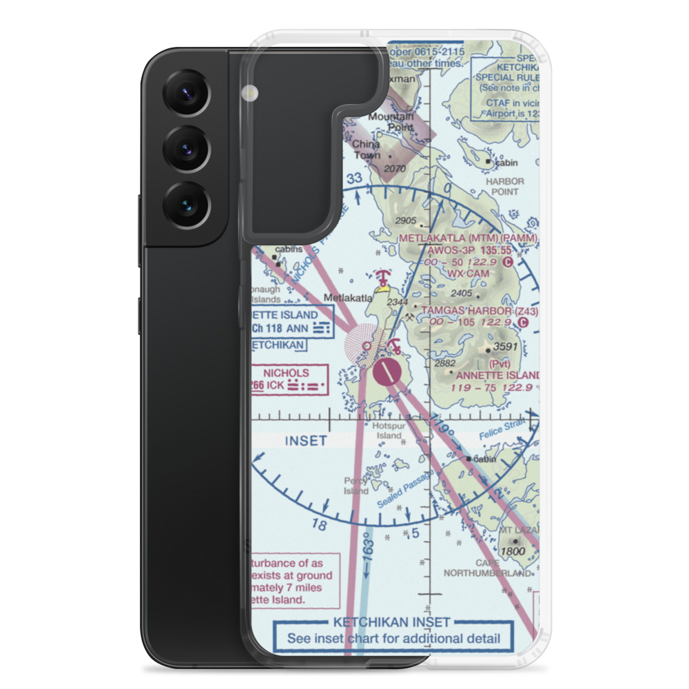 Tamgas Harbor Seaplane Base (Z43) VFR Sectional Samsung Case Samsung Galaxy S22 Plus model shown