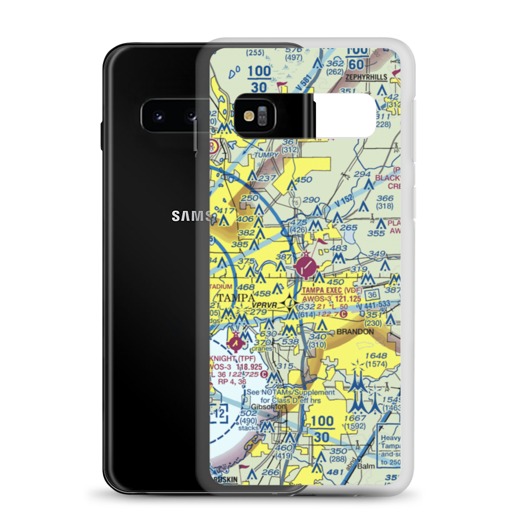 Tampa Executive Airport (VDF) VFR Sectional Samsung Case Samsung Galaxy S10 model shown