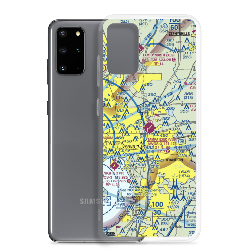 Tampa Executive Airport (VDF) VFR Sectional Samsung Case Samsung Galaxy S20 Plus model shown