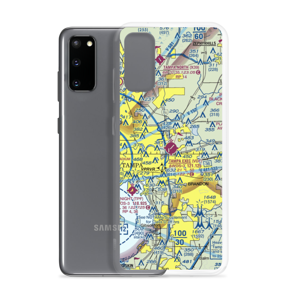 Tampa Executive Airport (VDF) VFR Sectional Samsung Case Samsung Galaxy S20 model shown