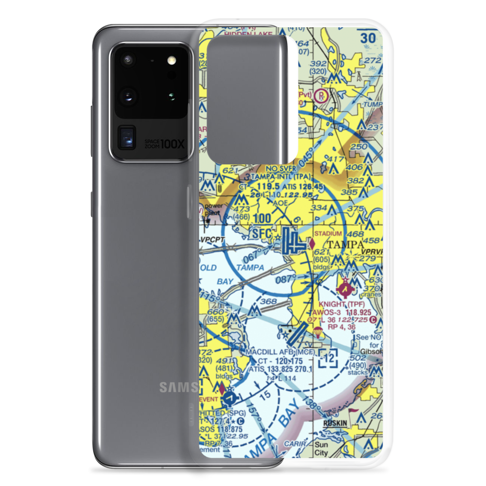 Tampa International Airport (TPA) VFR Sectional Samsung Case Samsung Galaxy S20 Ultra model shown