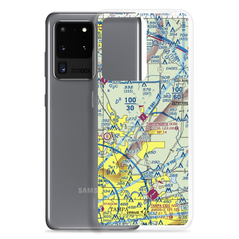 Tampa North Aero Park Airport (X39) VFR Sectional Samsung Case Samsung Galaxy S20 Ultra model shown