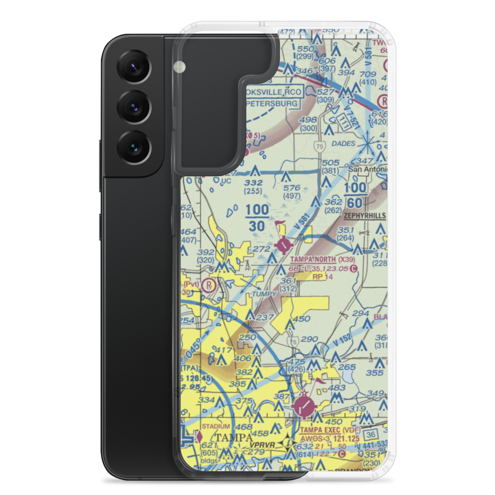 Tampa North Aero Park Airport (X39) VFR Sectional Samsung Case Samsung Galaxy S22 Plus model shown