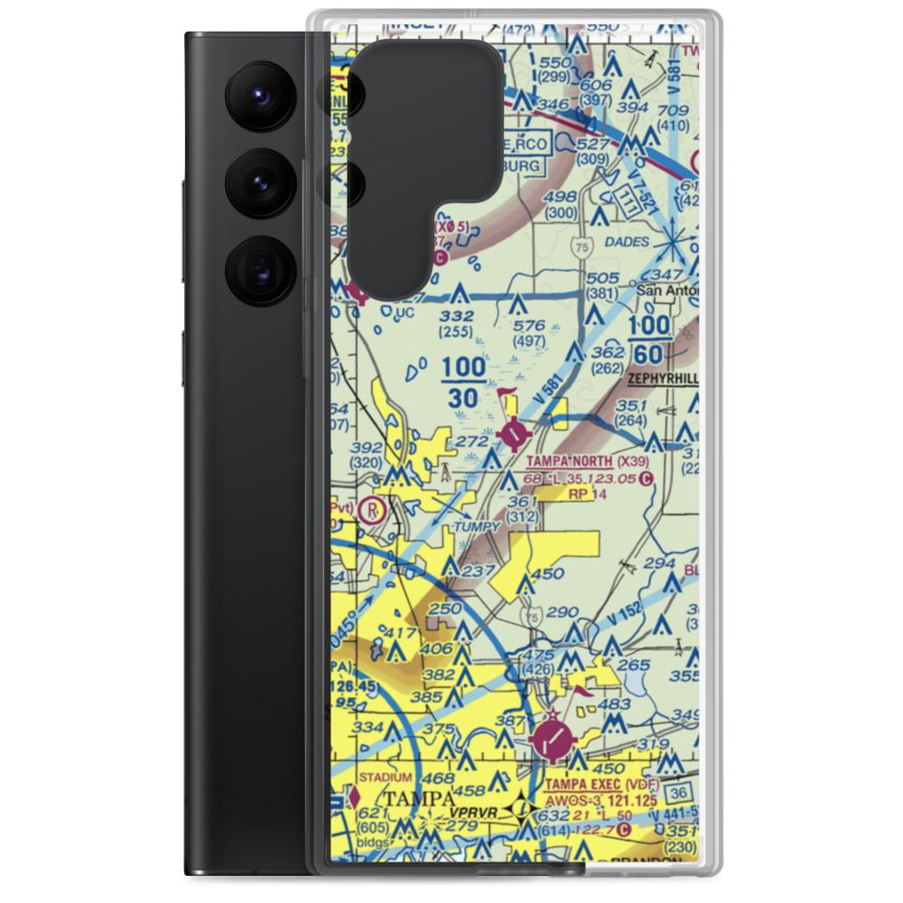 Tampa North Aero Park Airport (X39) VFR Sectional Samsung Case Samsung Galaxy S22 Ultra model shown