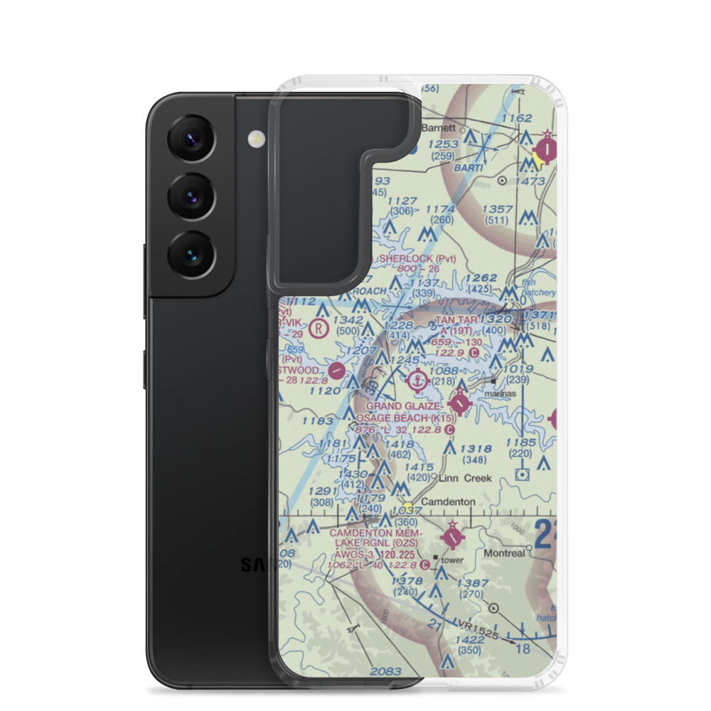 Tan Tar A Resort Seaplane Base (19T) VFR Sectional Samsung Case Samsung Galaxy S22 model shown