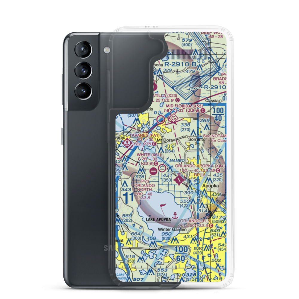 Tangerine Airport (FL97) VFR Sectional Samsung Case Samsung Galaxy S21 model shown