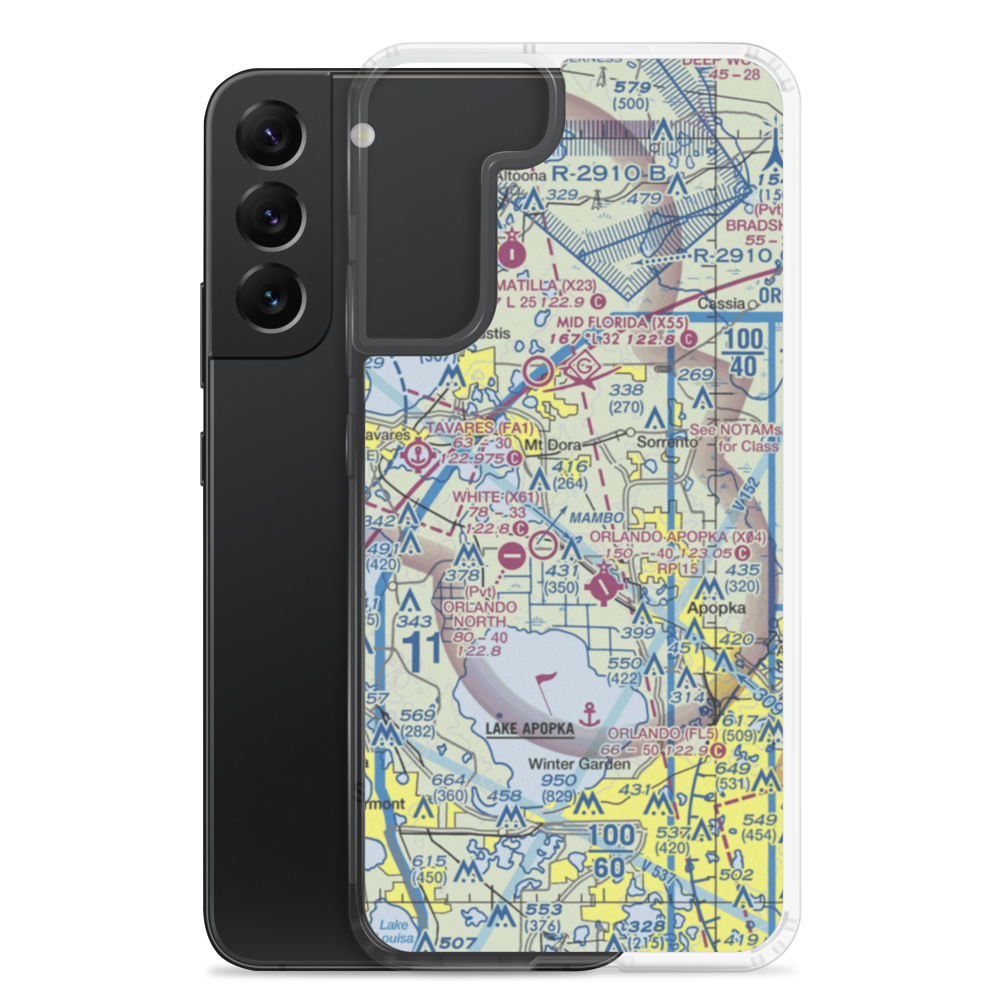 Tangerine Airport (FL97) VFR Sectional Samsung Case Samsung Galaxy S22 Plus model shown