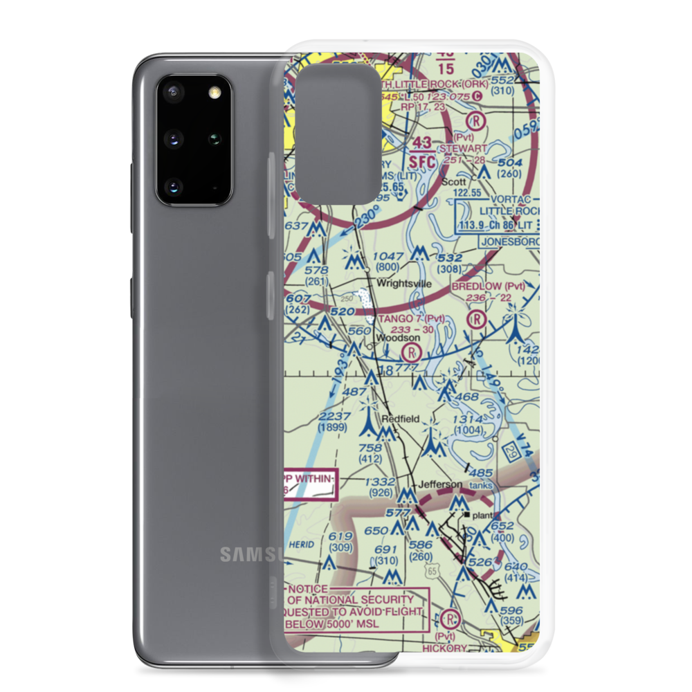 Tango 7 Airport (9AR4) VFR Sectional Samsung Case Samsung Galaxy S20 Plus model shown