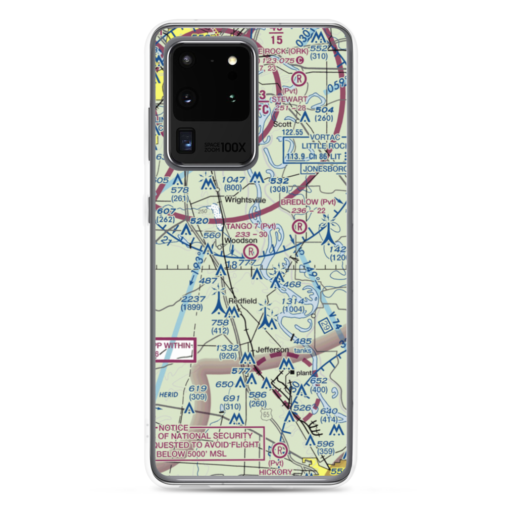 Tango 7 Airport (9AR4) VFR Sectional Samsung Case Samsung Galaxy S20 Ultra model shown