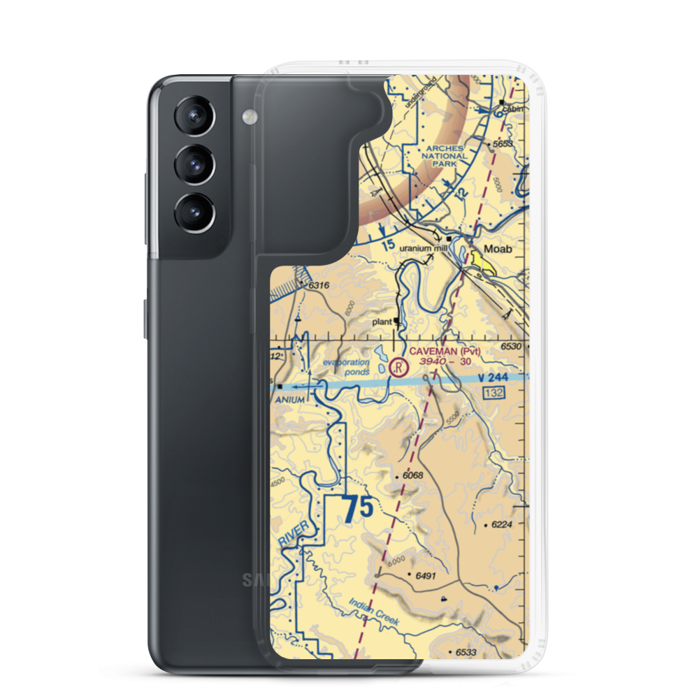 Tangri-La Airport (UT68) VFR Sectional Samsung Case Samsung Galaxy S21 model shown