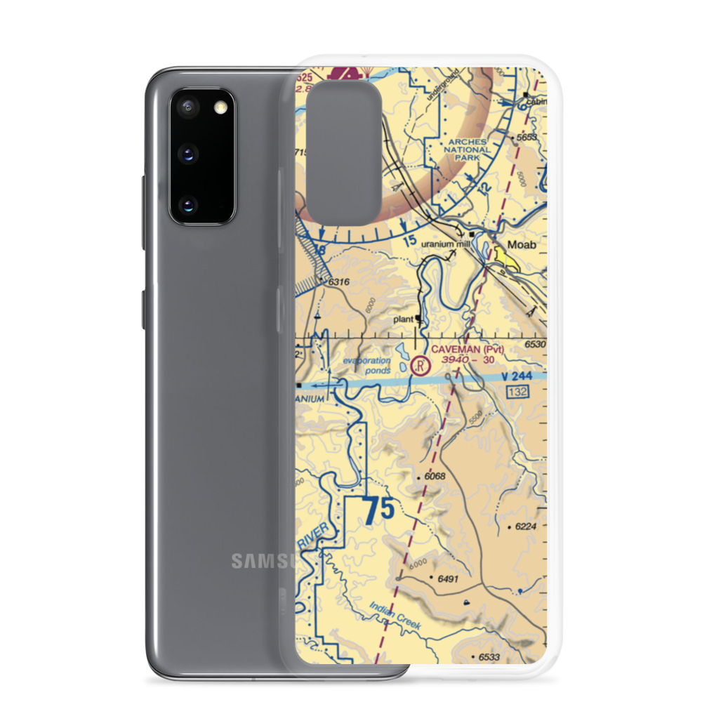 Tangri-La Airport (UT68) VFR Sectional Samsung Case Samsung Galaxy S20 model shown