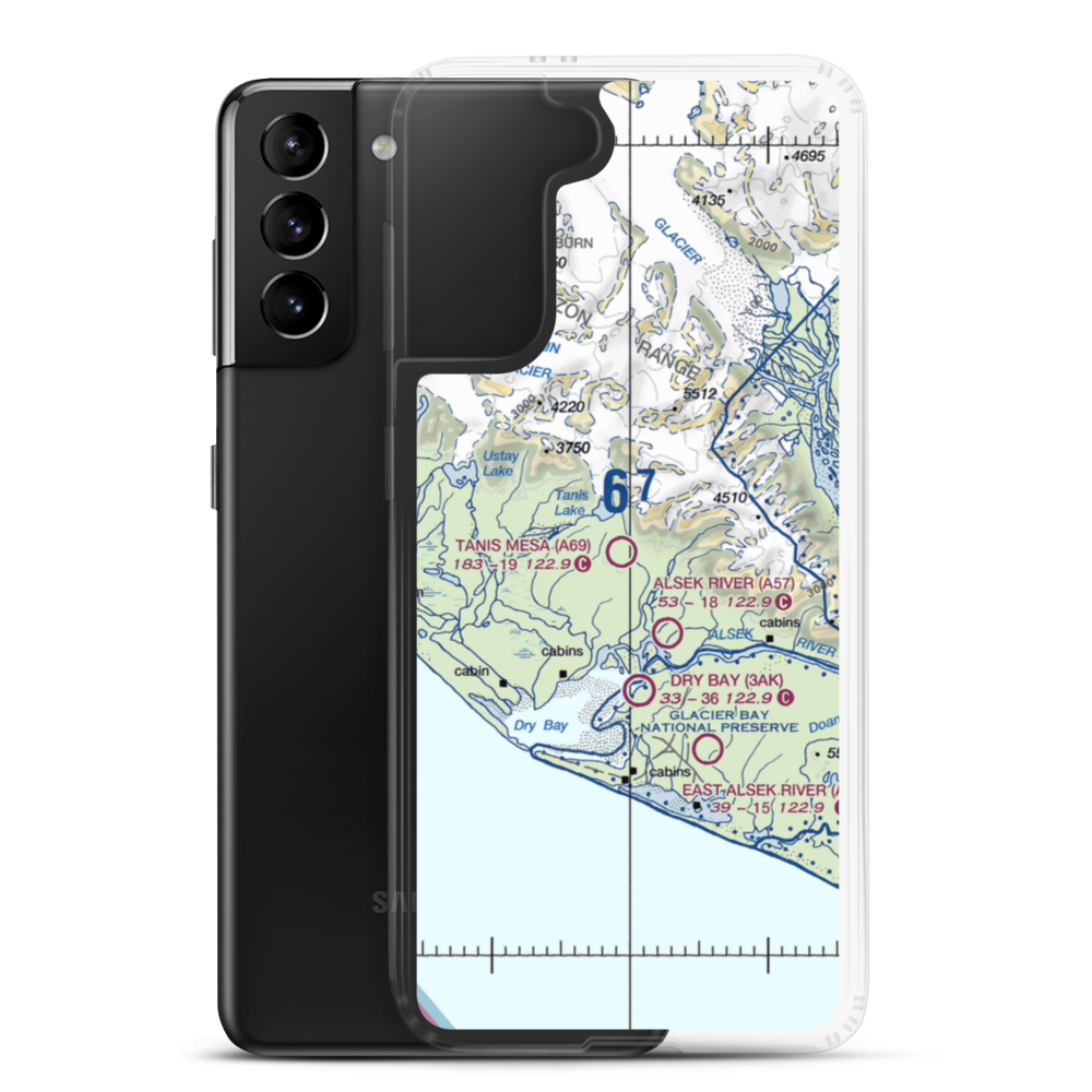 Tanis Mesa Airport (A69) VFR Sectional Samsung Case Samsung Galaxy S21 Plus model shown