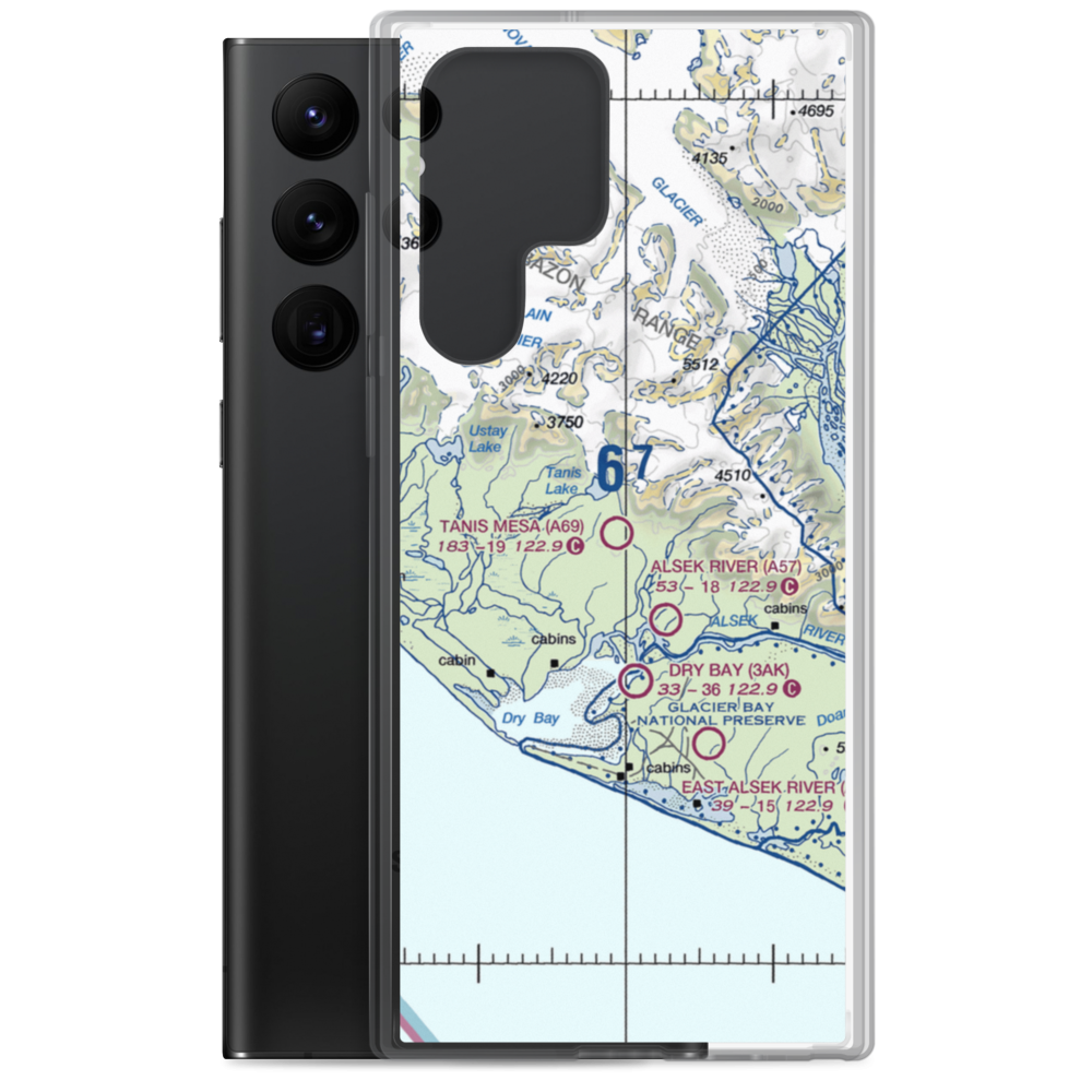 Tanis Mesa Airport (A69) VFR Sectional Samsung Case Samsung Galaxy S22 Ultra model shown