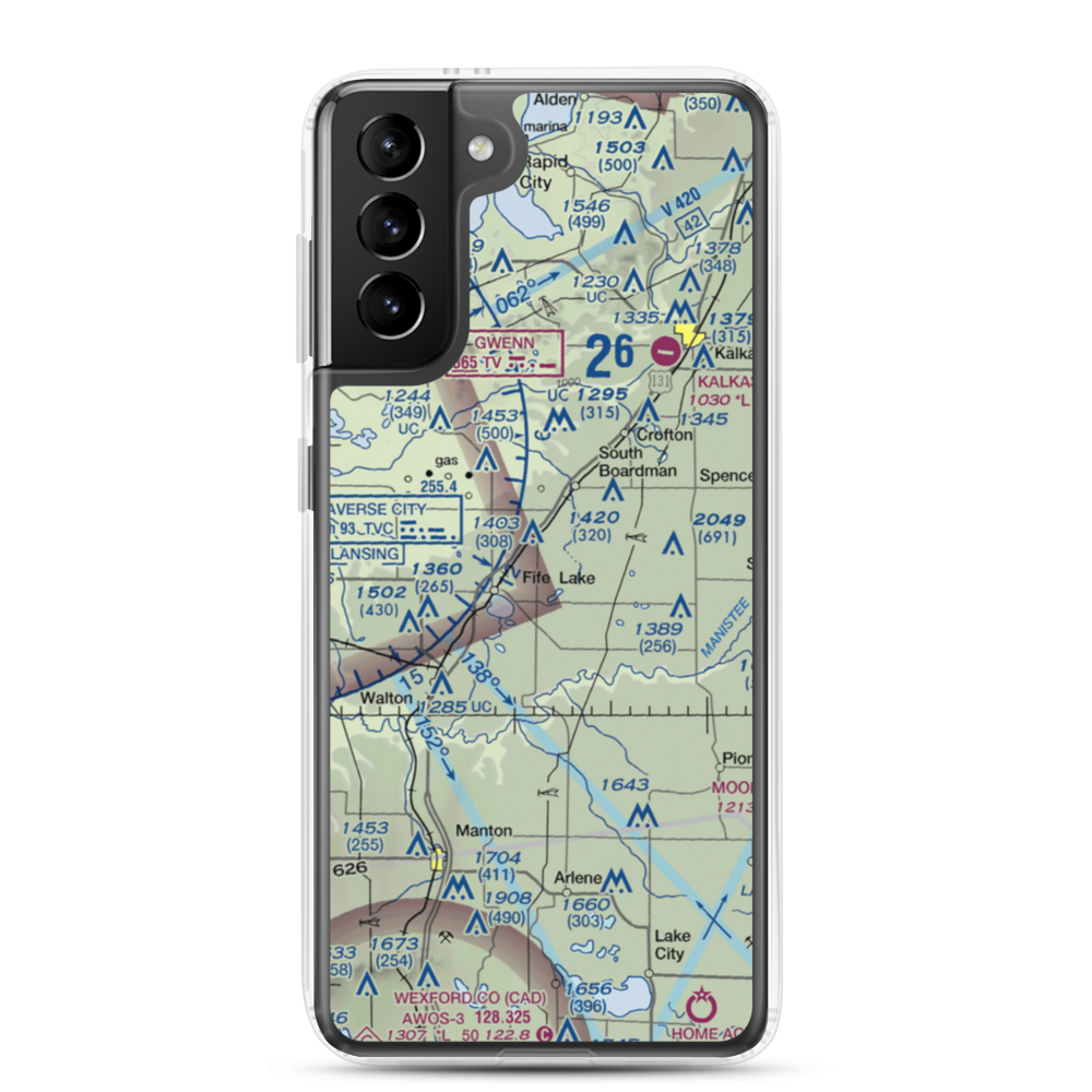 Tannehill Airfield (MI60) VFR Sectional Samsung Case Samsung Galaxy S21 Plus model shown