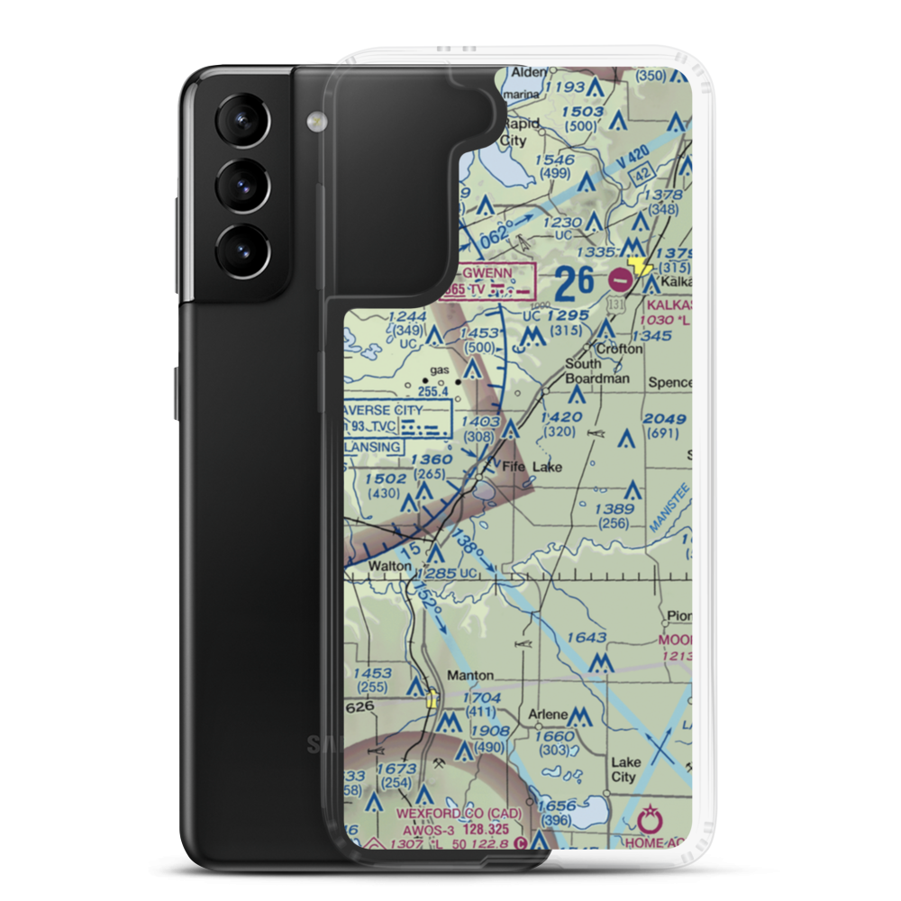 Tannehill Airfield (MI60) VFR Sectional Samsung Case Samsung Galaxy S21 Plus model shown