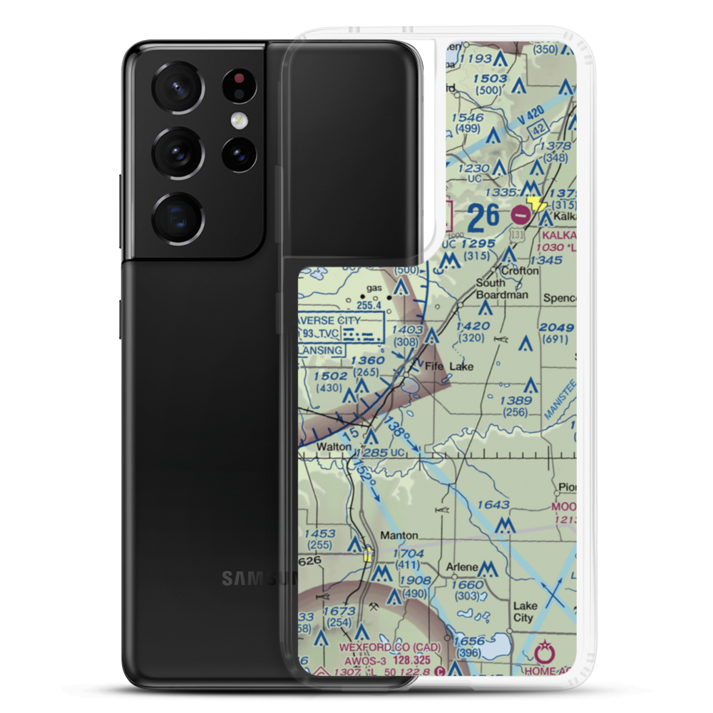 Tannehill Airfield (MI60) VFR Sectional Samsung Case Samsung Galaxy S21 Ultra model shown