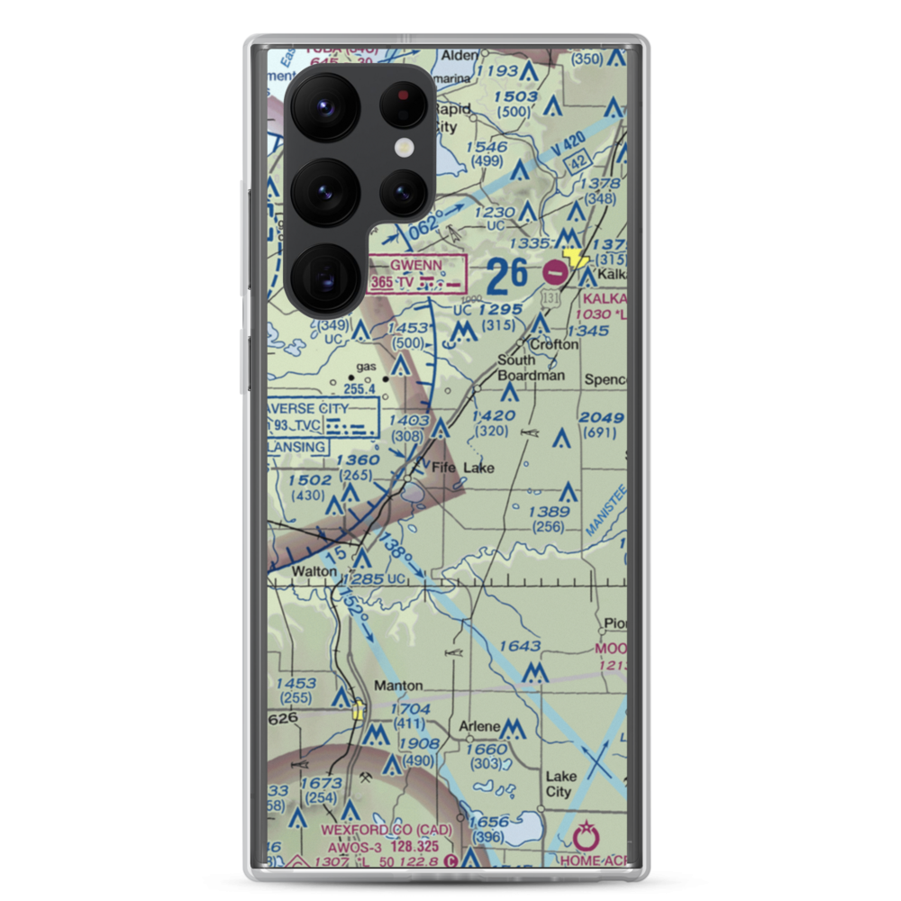 Tannehill Airfield (MI60) VFR Sectional Samsung Case Samsung Galaxy S22 Ultra model shown