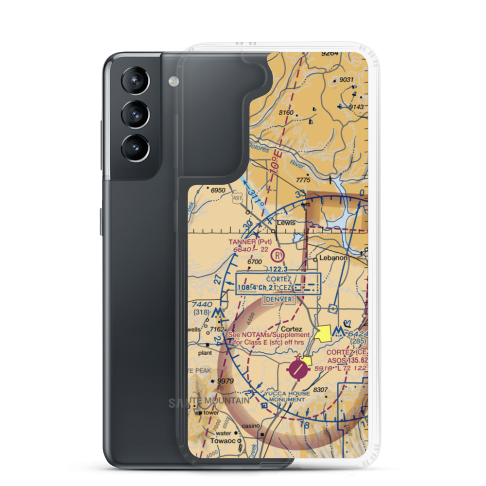 Tanner Field (CO27) VFR Sectional Samsung Case Samsung Galaxy S21 model shown